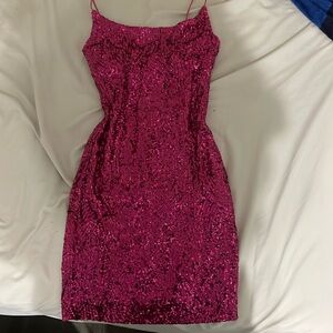 Pink Sparkly homecoming dress